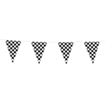 Racer Vimpelguirlande Sort/Hvid