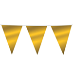 Metallisk Vimpelguirlande Guld