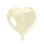 Hjerte Folieballon Cremehvid