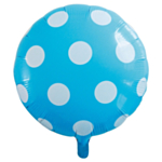 Prikket Folieballon Lyseblå