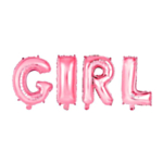 Girl Folieballoner Lyserød