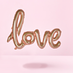 Love Folieballon Rosaguld