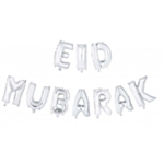 Eid Mubarak Folieballoner Sølv