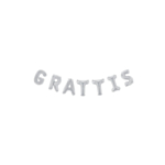 Grattis Folieballon Sølv