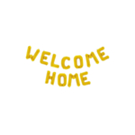 Welcome Home Folieballon Guld