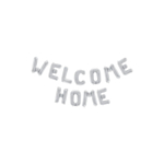 Welcome Home Folieballon Sølv