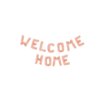 Welcome Home Folieballon Rosaguld