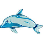 Delfin Folieballon Blå