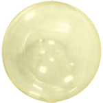Transparent Rund Ballon Gul