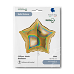 Stjerne Folieballon Holografisk Guld
