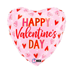 Happy Valentines Day Hjerte Folieballon Lyserød