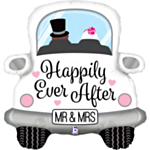 Happily Ever After Bryllupsbil Folieballon