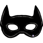 Flagermus Maske Folieballon Sort
