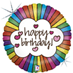 Happy Birthday Regnbue Folieballon
