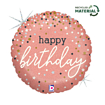 Happy Birthday Folieballon Rosaguld