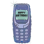 Retro Telefon Happy Birthday Folieballon