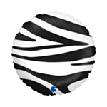 Zebrastribet Rund Folieballon