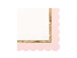 Servietter Hvid/Rosa