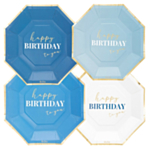 Happy Birthday To You Tallerkener Blå