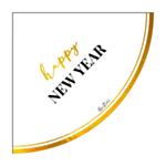 Happy New Year Clock Servietter