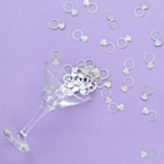 Bride Squad Diamantringe Konfetti
