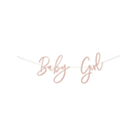 Baby Girl Banner Lyserød