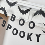 Boo Spooky Flagermus Filtguirlande
