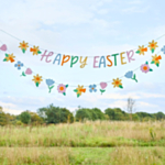 Happy Easter Blomsterguirlande Pastel