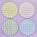 Gingham Pastel Tallerkener