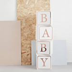 Baby Dekorations Klodser Hvid/Rosaguld