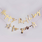 Happy Birthday To You Guirlande Guld