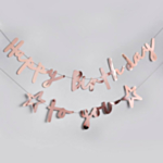 Happy Birthday To You Guirlande Rosaguld