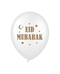 Eid Mubarak Balloner Hvid/Guld