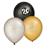 20 Års Fødselsdag Latexballoner
