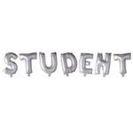 Student Folieballoner Sølv