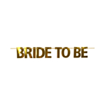 Bride To Be Banner Guld
