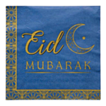 Eid Mubarak Servietter Blå