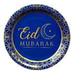 Eid Mubarak Tallerkener Blå