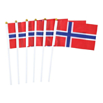 Norske Flag På Pind