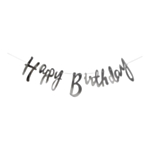 Happy Birthday Guirlande Sølv