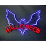 Halloween Flagermus LED Neon Skilt