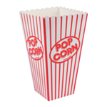 Klassiske Popcornbægre Rød/Hvid
