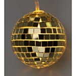 LED Diskokugle Guld