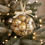 Mini Julekugler I Julekugle Guld