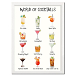 World Of Cocktails A4 Plakat