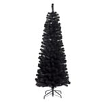 Kunstigt BLING Juletræ Sort 180 x 68 cm Klasse C