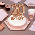 20 Års Kagetopper Rosaguld
