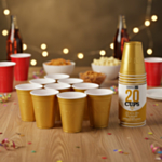 Beer Pong Kopper Guld