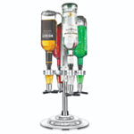 Final Touch® Roterende LED Flaskeholder Til 4 Flasker