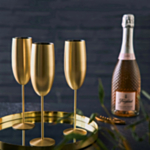 Champagneglas Mat Guld Rustfri Stål